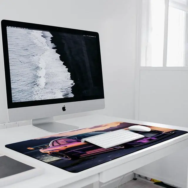 Alt view image 5 of 5 - ANMOGID JDM Car R34 Large Mouse Pad Japanese Car Purple Sea Cool Desk Mat Computer Accessories Gaming Office Organizers Supplies Decor Essentials Keyboard Pads for Desk Rubber 40x90cm