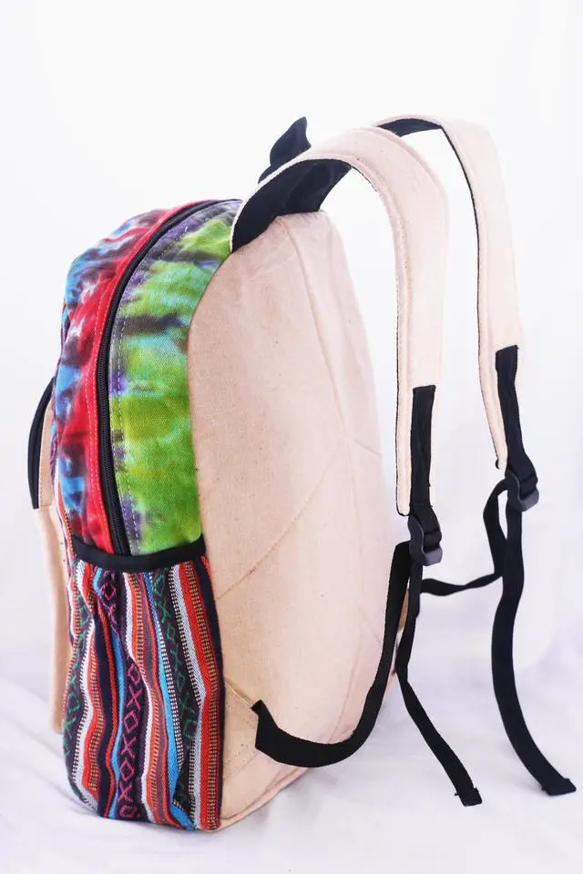 Alt view image 4 of 5 - Anitya Hemp Backpack, Multi-Functional Pockets, Eco-Friendly, Unisex, Hiking Daypack, Durable Rucksack (AHLB03)