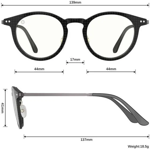 Alt view image 5 of 5 - ANYLUV Blue-Light Glasses Men Gaming-Glasses: Blue Light Blocking Glasses with Lightweight Carbon Fibre for Eye Protection