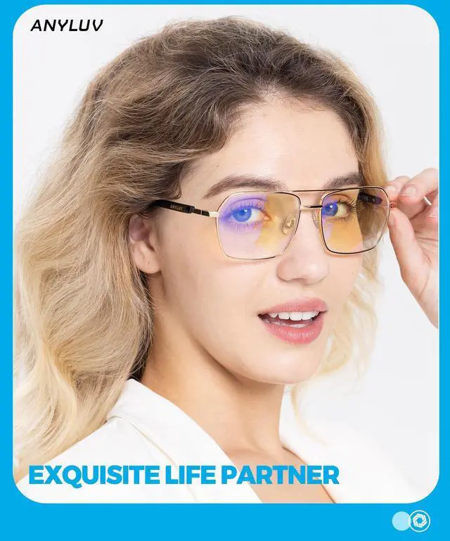 Alt view image 2 of 5 - ANYLUV Blue Light Glasses Men/Women, Blue Light Blocking Glasses, Computer Screen Blocker Eyes Protection Glasses