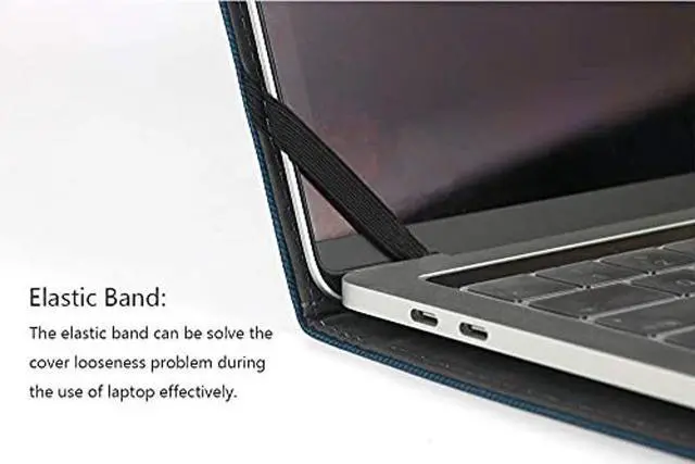 Alt view image 3 of 5 - Honeymoon Case Cover for HP Spectre x360 13-AWxxx 13" / HP Spectre x360 13t Touch (Released in 2019) 13.3" 2 in 1 Series Laptop,PU Leather Folio Protective Hard Shell Case,S025-13-Black