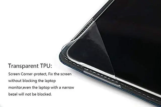 Alt view image 4 of 5 - Honeymoon Case Cover for HP Spectre x360 13-AWxxx 13" / HP Spectre x360 13t Touch (Released in 2019) 13.3" 2 in 1 Series Laptop,PU Leather Folio Protective Hard Shell Case,S025-13-Black