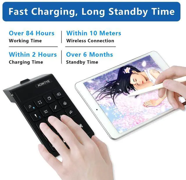 Alt view image 4 of 5 - AOIKTYE Keyboard for Procreate, Procreate Accessories for iPad/Tablet/Laptop/Smartphone,etc, Procreate Keyboard-5.8 x 3.8 in (2nd Generation Black)