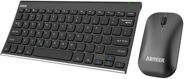 Main image of Arteck Bluetooth Keyboard and Mouse Combo Ultra Compact Slim Stainless Full Size Keyboard and Ergonomic Mice for Computer/Desktop/PC/Laptop/Surface and Windows 10/8/7 Built in Rechargeable Battery
