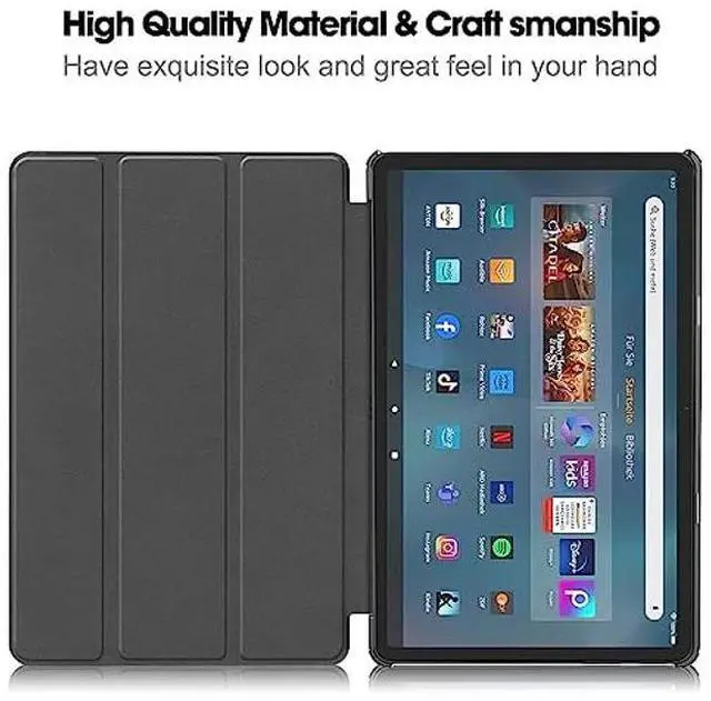 Alt view image 3 of 5 - Artyond Case for New Kindle Fire Max 11 2023, Slim Lightweight Trifold Stand Full Protective Cover with Auto Sleep/Wake Smart Case for New  Kindle Fire Max 11 2023 Release, Darkblue