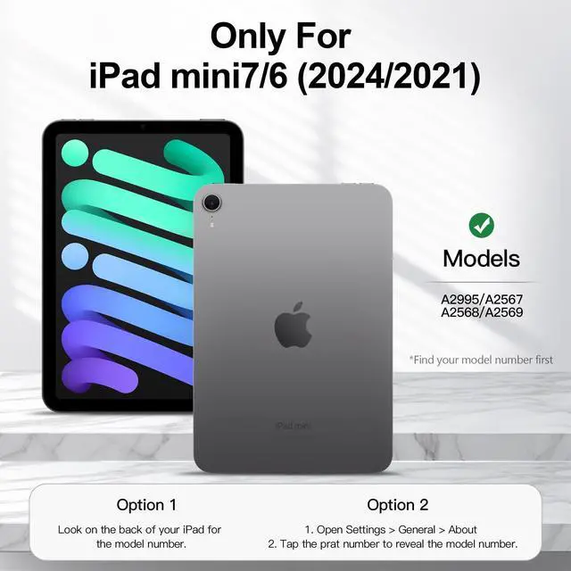 Alt view image 5 of 5 - auaua Case for iPad mini 7 (A17 Pro, 2024) / iPad mini 6 Case (2021) 8.3 inch with Pencil Holder, Multiple Viewing Angles, Magnetic Closure, Auto Sleep/Wake (Green)