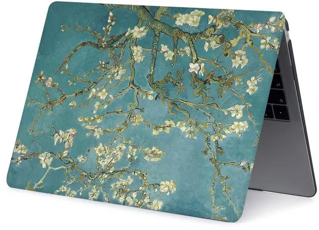Alt view image 5 of 5 - Bandless Case Compatible with MacBook Retina 12 inch 2017 2016 2015 Model A1534, Plastic Laptop Hard Shell Cover & Protective Sleeve Bag & Keyboard Skin - Almond Blossom A1534 (Macbook 12 Retina)
