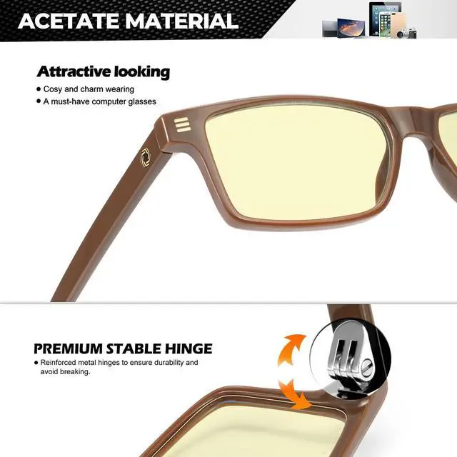 Alt view image 3 of 5 - ANYLUV Blue Light Glasses for Men & Women, Lightweight Stylish Blue Light Blocking Glasses, Eye Strain Relief Eye Protection