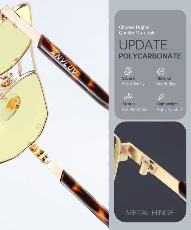 Alt view image 3 of 5 - ANYLUV Blue Light Glasses for Woman/Men, Blue Light Blocking Glasses Women Computer Gaming Glasses for Eye Protection