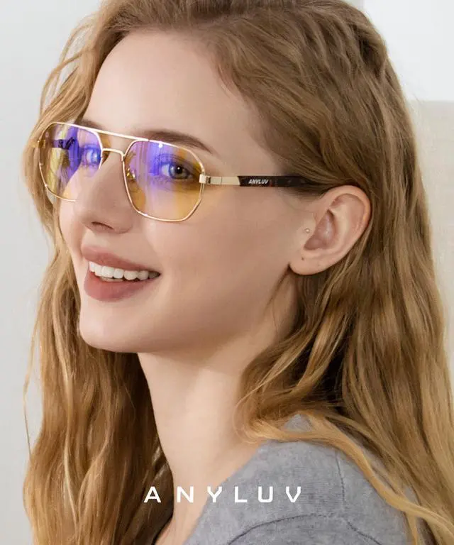 Alt view image 2 of 5 - ANYLUV Blue Light Glasses for Woman/Men, Blue Light Blocking Glasses Women Computer Gaming Glasses for Eye Protection