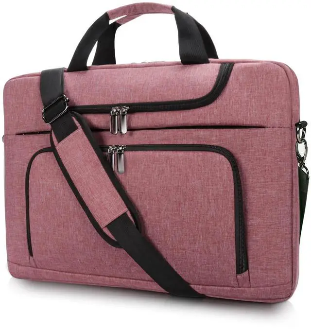 Main image of BERTASCHE Laptop Bag 17 17.3 inch for Women Computer Bag Laptop Case for Work Travel Business chromebook bag w/Shoulder Strap,Rose Red