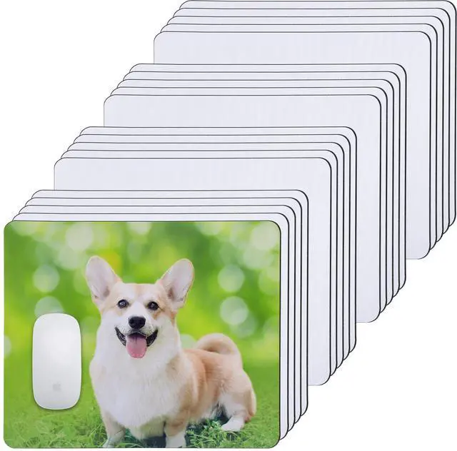 Main image of Bgtecho 40 Pcs Sublimation Mouse Pad,White Mouse Pads for Sublimation Transfer Heat Press Printing Crafts,DIY Rectangular Mousepad,Mouse Pads with Non Slip Rubber Base(22x18x0.3cm)
