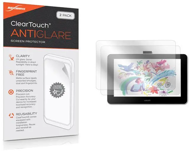 Main image of BoxWave Screen Protector Compatible with Wacom One - ClearTouch Anti-Glare (2-Pack), Anti-Fingerprint Matte Film Skin for Wacom One