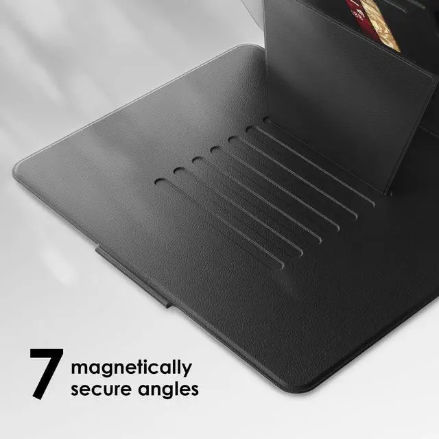 Alt view image 4 of 5 - BLOSOMEET Magnetic Case for iPad Air 13 Inch M3 2025 M2 2024 with Stand, Smart Auto Sleep/Wake Cover with Pen Holder, Card Slot,Black