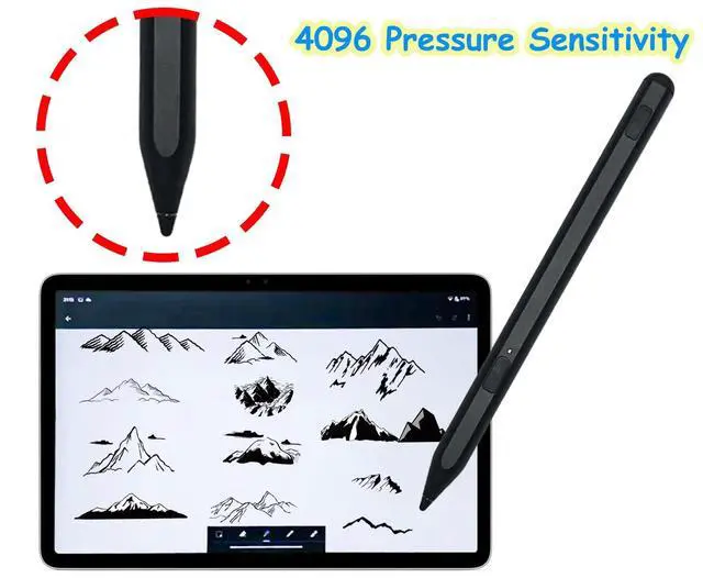 Alt view image 3 of 5 - Pixel Tablet Stylus Pen for Google Pixel Tablet Pen,Stylus Pen Replacement for Google Pixel Tablet Pencil,USI 2.0 Protocol,Palm Rejection,4096 Pressure Sensitivity (Black)