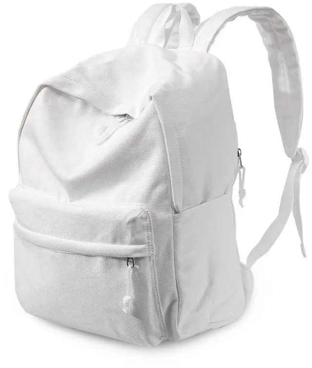 Main image of Buluzine DIY Canvas Backpack White Backpack Large Casual Daypack Satchel Laptop Backpack Unisex, standard