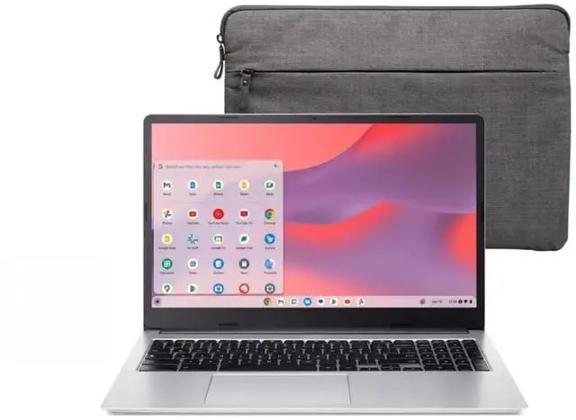 Main image of New Chromebook 315 Business & Student Laptop 15.6 inch HD Display Pentiu.m N6000 Processor 4GB RAM LPDDR4X 128GB eMMC Numeric Keypad Webcam WiFi USB-C up to 10 Hrs Battery Life wtih Protective Sleeve