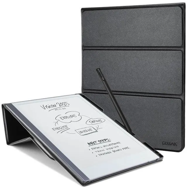 Main image of CoBak Case for Remarkable 2 -with Pen Holder and Multi-Angle Foldable Stand Feature -Perfect Choice of Remarkable 2 Case with Pen Holder for The Remarkable 2 Paper Tablet (2020 Released) ***Black