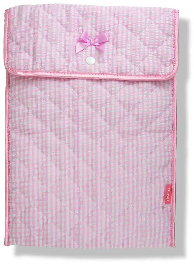 Main image of Sonix | Quilted Laptop Sleeve | 13-14 Inch, Quilted Soft Comfy Laptop Carrying Case, Computer Sleeve | Seersucker Pink