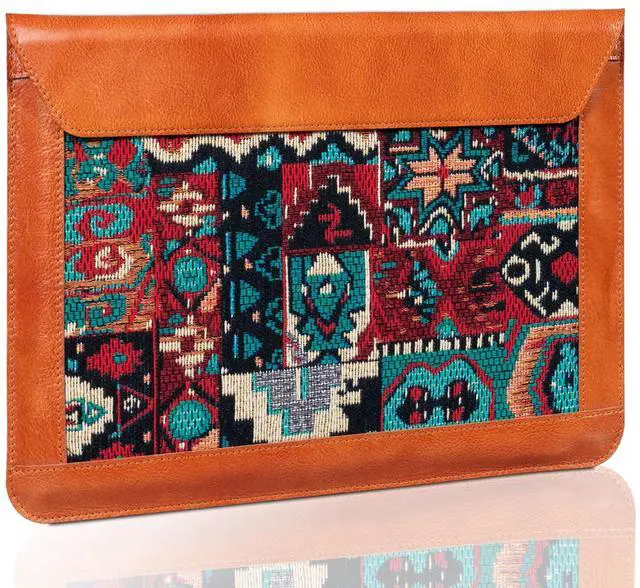 Main image of CPNVWA 16 Inch Laptop Sleeve MacBook Pro/Max M4 M3 M2 M1 Laptop Case,Leather Laptop Cover for MacBook Air 15 M3 M2,Mac Travel Protective Case for 15-16 inch Notebook,Brown