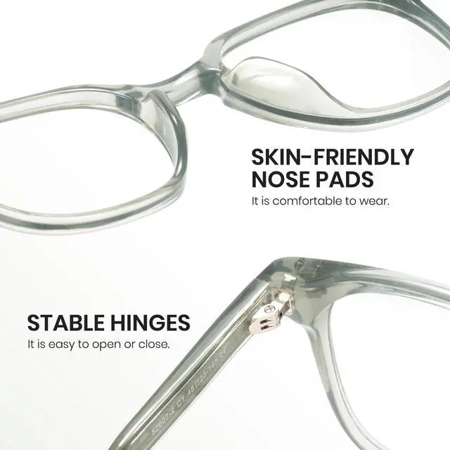 Alt view image 5 of 5 - Cyxus Photochromic Glasses Both Frames and Lenses Color Changing with Blue Light Blocking UV Protection(8231i75 Light Color to Blue)