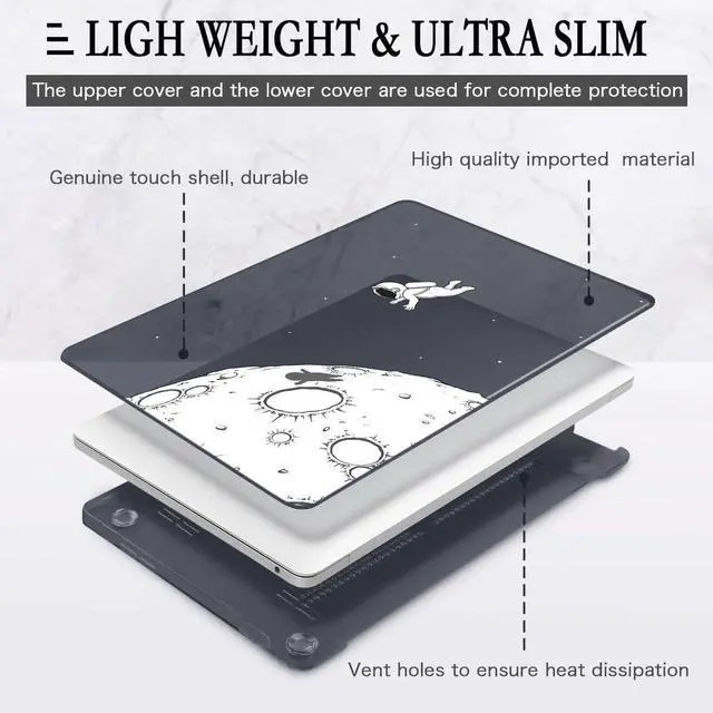 Alt view image 4 of 5 - CISSOOK Compatible with MacBook Pro 16 inch Case 2025 2024 2023 2022 2021 Release A3403 A3186 A2991 A2780 A2485, Hard Shell Case Keyboard Cover for MacBook Pro 16 inch M1 M2 M3 M4, Astronaut