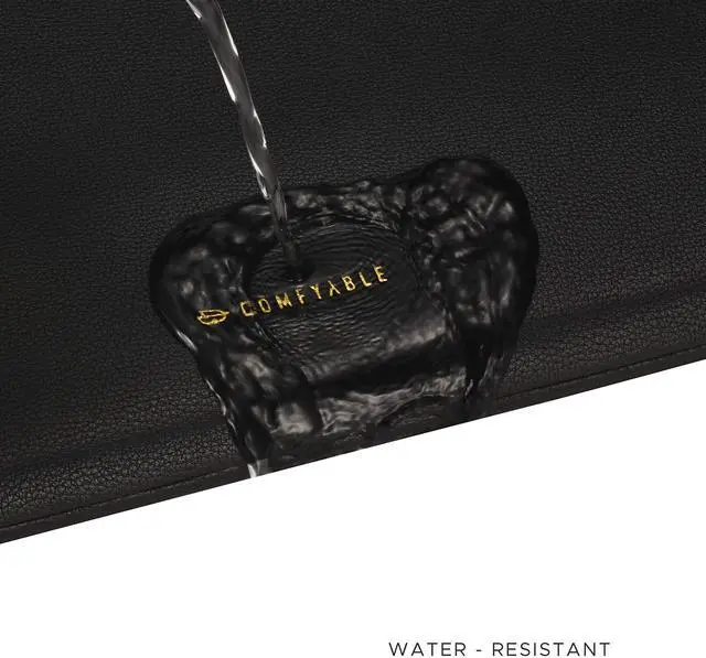 Alt view image 3 of 5 - Comfyable Tablet Sleeve Compatible with iPad Air 13 inch M3 2025, iPad Pro 13" M4 2024 with Magic Keyboard & Pencil Holder - PU Leather Bag Slim Protective Cover Case - Black Pebbled