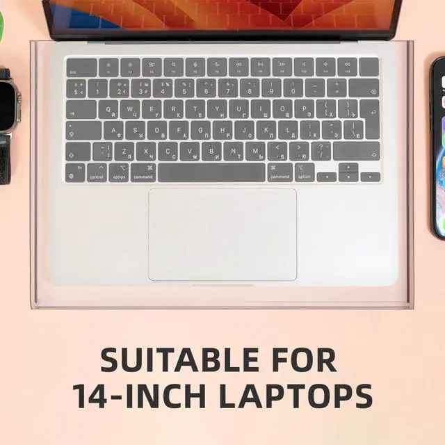 Alt view image 5 of 5 - DOITOOL Clear Acrylic Keyboard Cover Protector, 14 in Laptop Keyboard Cover Mechanical Keyboard Cover Laptop Protector Cats from Touching Keyboard,13.8x9.8x0.6in