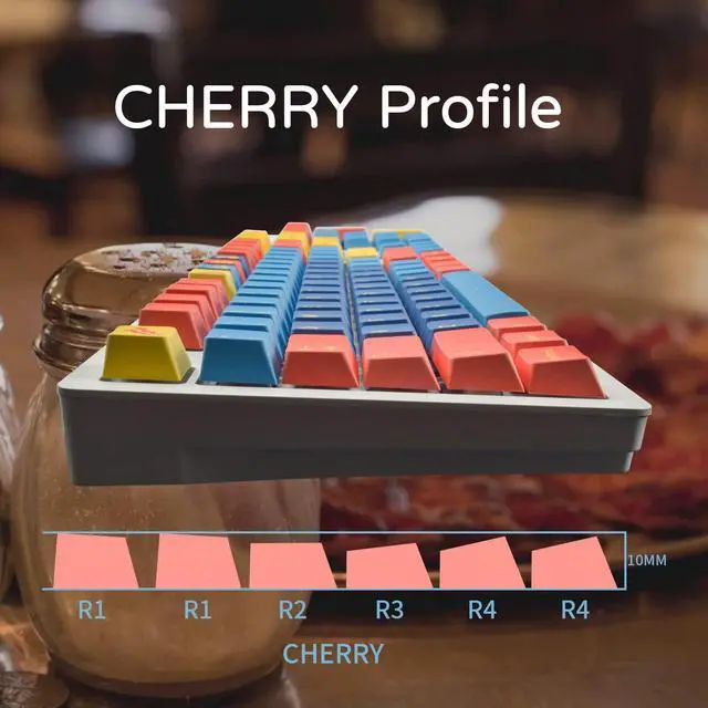 Alt view image 2 of 5 - Custom Keycaps ,Cherry Profile, Dye Sublimation PBT Keycap Set for Mechanical Keyboard, US Layouts (Multi-Color Diner)