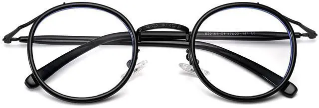 Alt view image 2 of 5 - Dollger Blue Light Blocking Glasses for Man Steam Punk Style, oversize Retro Men Round Frame Computer BlueLight Glasses