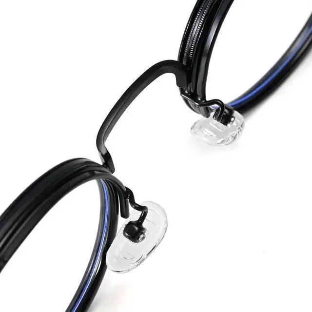 Alt view image 3 of 5 - Dollger Blue Light Blocking Glasses for Man Steam Punk Style, oversize Retro Men Round Frame Computer BlueLight Glasses