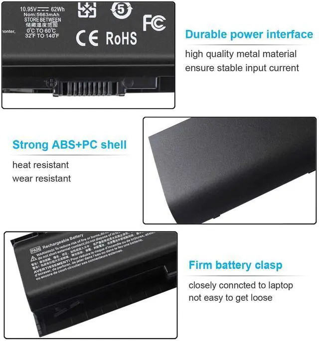 Alt view image 2 of 5 - PA06 849911-850 Laptop Battery for HP Omen 17 17-w 17-ab200 17t-ab00 Series 17-w053dx 17-w253dx 17-w033dx 17-ab011nl 17-w000 17-w200 849571-221 849571-241 849571-251 PA06062 HSTNN-DB7K TPN-Q174 HQ-TRE