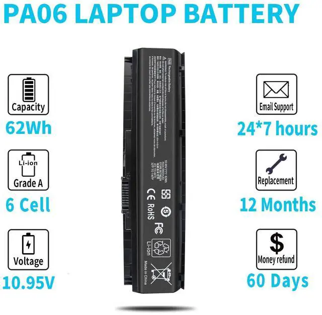 Alt view image 5 of 5 - PA06 849911-850 Laptop Battery for HP Omen 17 17-w 17-ab200 17t-ab00 Series 17-w053dx 17-w253dx 17-w033dx 17-ab011nl 17-w000 17-w200 849571-221 849571-241 849571-251 PA06062 HSTNN-DB7K TPN-Q174 HQ-TRE