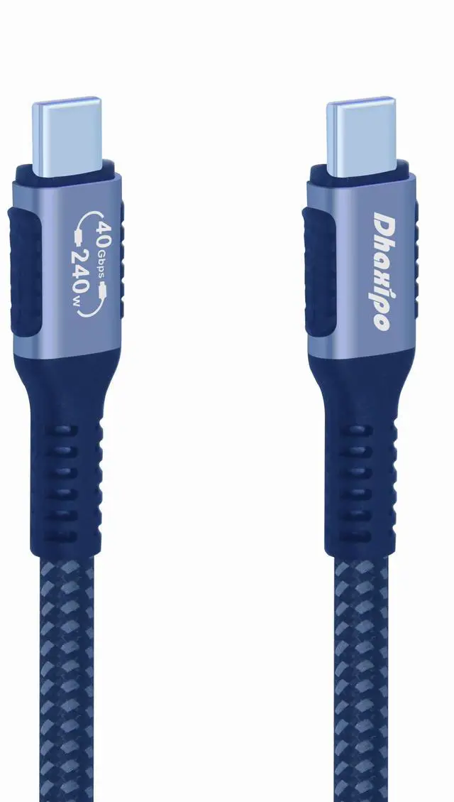 Main image of Dhaxipo USB 4 for Thunderbolt 4 Cable 6.6ft, 40 Gbps Data Transfer with 240W and 4K@144Hz 5K@ 60Hz or 8K@30Hz,Compatible with Thunderbolt 4 and USB C,fit for Laptop,Docking,Monitor and More