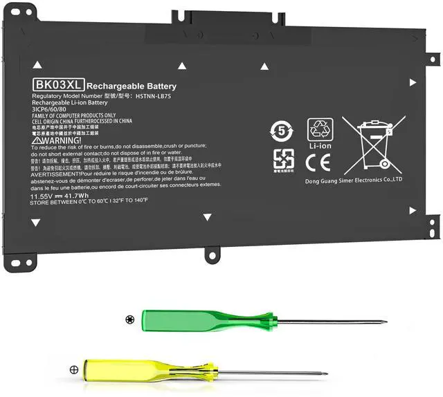 Main image of BK03XL Battery for HP Pavilion X360 14 14M Series 14M-BA011DX 14M-BA013DX 14M-BA114DX 14-BA1XX 14-BA2XX 14M-BA0XX 14M-BA1XX 14-BA253CL 14-BA153CL 14-BA125CL 14-BA175NR 916366-421 916811-855 41.7Wh