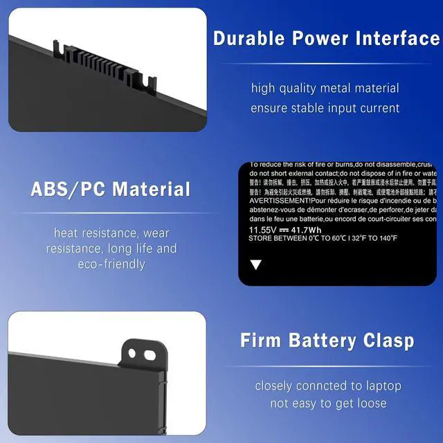 Alt view image 2 of 5 - BK03XL Battery for HP Pavilion X360 14 14M Series 14M-BA011DX 14M-BA013DX 14M-BA114DX 14-BA1XX 14-BA2XX 14M-BA0XX 14M-BA1XX 14-BA253CL 14-BA153CL 14-BA125CL 14-BA175NR 916366-421 916811-855 41.7Wh