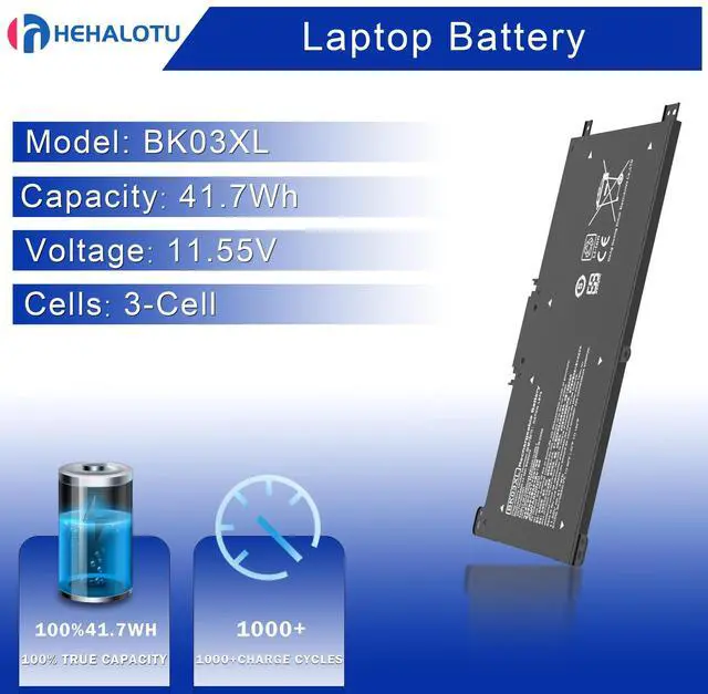 Alt view image 3 of 5 - BK03XL Battery for HP Pavilion X360 14 14M Series 14M-BA011DX 14M-BA013DX 14M-BA114DX 14-BA1XX 14-BA2XX 14M-BA0XX 14M-BA1XX 14-BA253CL 14-BA153CL 14-BA125CL 14-BA175NR 916366-421 916811-855 41.7Wh