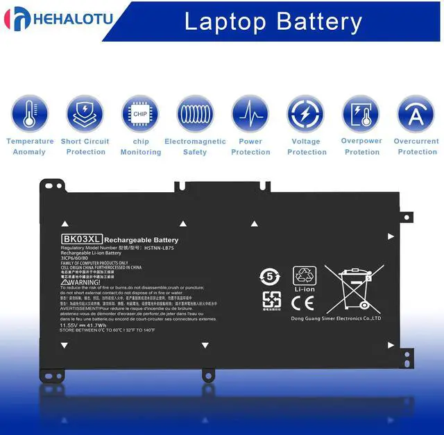 Alt view image 5 of 5 - BK03XL Battery for HP Pavilion X360 14 14M Series 14M-BA011DX 14M-BA013DX 14M-BA114DX 14-BA1XX 14-BA2XX 14M-BA0XX 14M-BA1XX 14-BA253CL 14-BA153CL 14-BA125CL 14-BA175NR 916366-421 916811-855 41.7Wh
