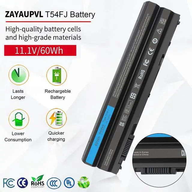 Alt view image 2 of 5 - ZAYAUPVL 60Wh T54FJ Battery Replacement 8858X N3X1D for Dell Latitude E6430 E6540 E6530 E6520 E6420 E5430 E5420 E5530 E6440 E5520 Inspiron 14R 5420 15R 5520 7520 17R 5720 7720 T54F3 P16G P15F 11.1V