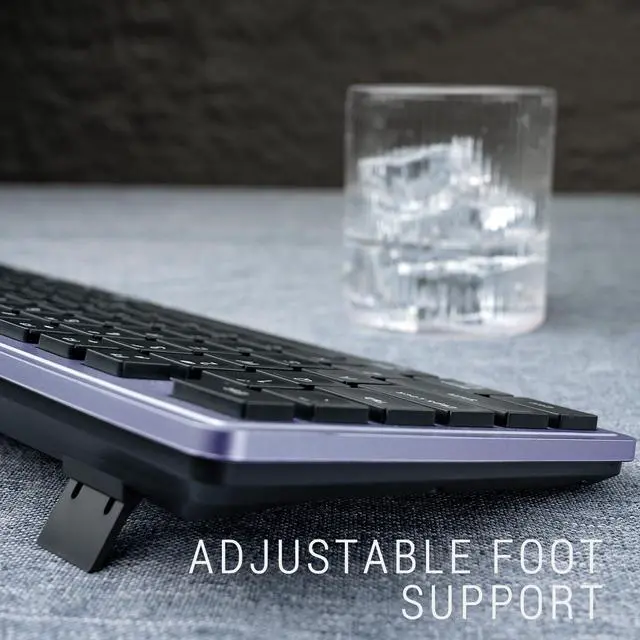Alt view image 2 of 5 - Wireless Keyboard and Mouse, 2.4GHz Cordless Keyboard Mouse Combo with Numeric Keypad, Plug and Play USB Receiver, Compatible with Windows, Mac, Laptop, and PC(Black Purple)