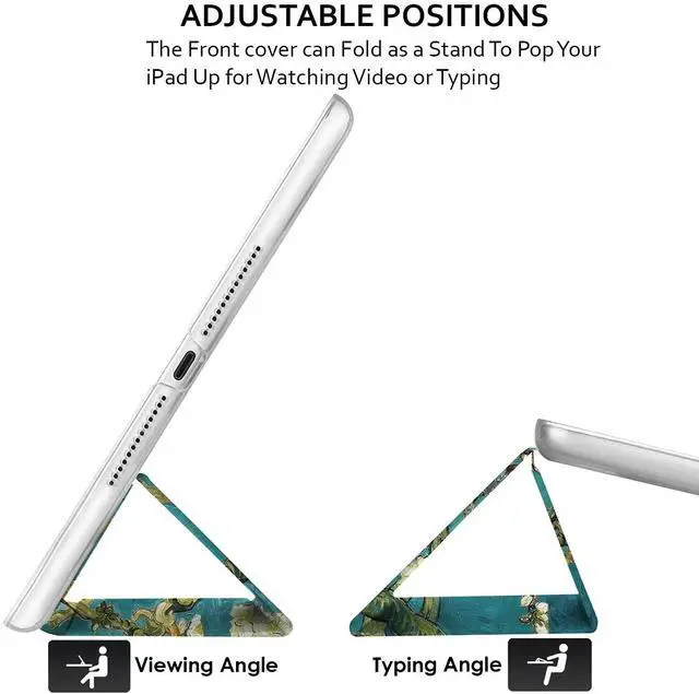 Alt view image 5 of 5 - DuraSafe Cases for iPad 10.5 Inch 2017 Air 3 2019 [ PRO 10.5 Air 3rd Gen ] A1701 A2152 A2123 MUUL2LL/A MUUK2LL/A MUUJ2LL/A MQDX2LL/A PrintediPad Cover with Translucent Frosted Hard Back - Blossom