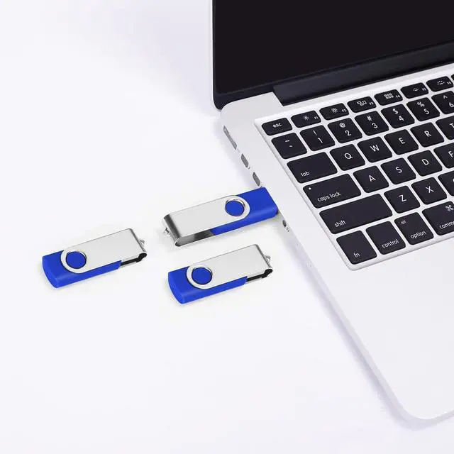 Alt view image 2 of 5 - 1GB USB Flash Drives 100 Pack, EASTBULL USB 2.0 Flash Drive Bulk Thumb Drive Pack Memory Stick Swivel Pen Drives (Blue)