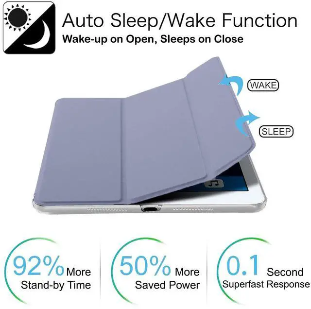 Alt view image 4 of 5 - DuraSafe Cases for iPad Air 5th 4th 6th 11th [ Air 11/6 2024/5 2022/4 2020 ] MYFQ2LL/A MYFM2LL/A MYFR2LL/A MYFP2LL/A MYFN2LL/A MYFQ2LL/A Ultra Slim Smart Auto Sleep/Wake PC Cover - Gray