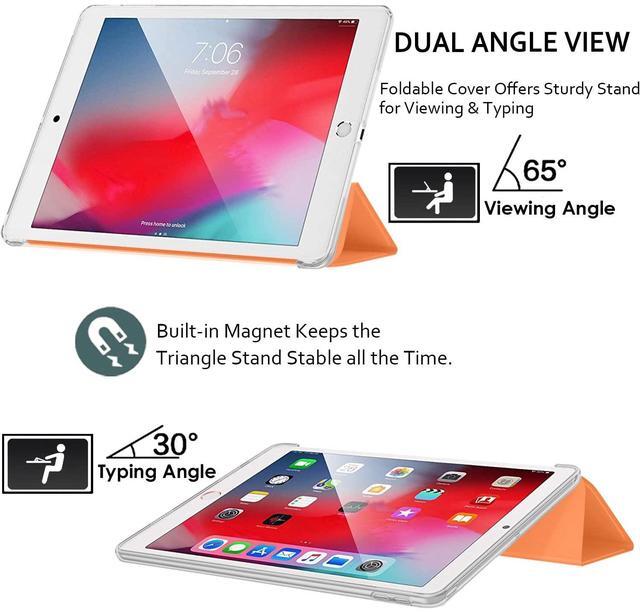 Alt view image 4 of 5 - DuraSafe Cases for iPad 9.7 Inch 4 Gen 3 Gen 2012 2 Gen 2011 [iPad 4th 3rd 2nd Old Model ] A1458 A1416 A1458 A1416 MD522LL/A MD525LL/A MG932LL/A Trifold PC Smart PU Leather Hard Back Cover - Orange