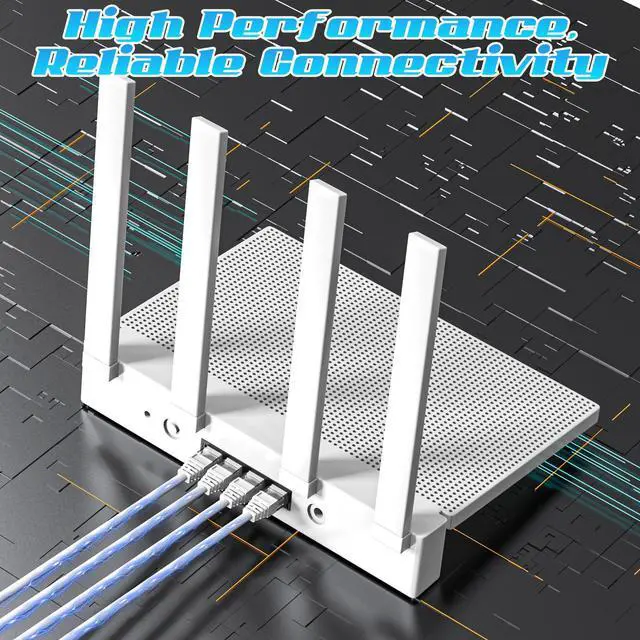 Alt view image 2 of 5 - 200FT Cat6 Ethernet Cable, Cat 6 Patch Cable, Cat6 Internet Cable, UTP Network Cable, Indoor and Outdoor, PoE, 24AWG CCA, Compatible for PC, Laptop, Router, Switch, Server, with 25 Cable Ties - White