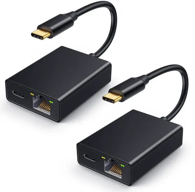 Main image of ELECTOP Ethernet Adapter for Chromecast with Google TV, USB Type C to RJ45 Ethernet Network Adapter Compatible with Chromecast HD/4K and More Streaming TV Sticks, 2 Pack