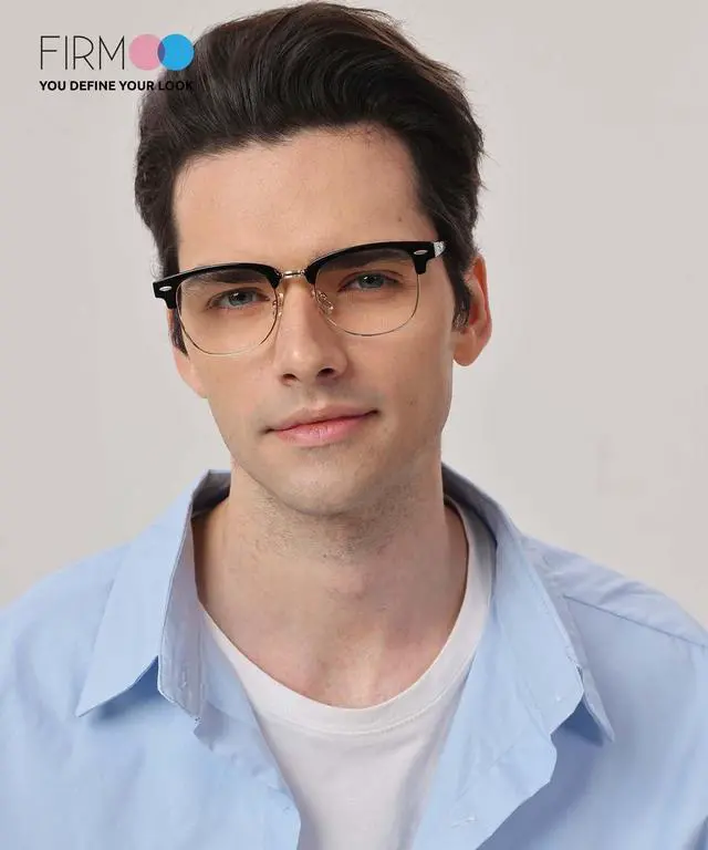 Alt view image 2 of 5 - Firmoo Browline Blue Light Blocking Glasses for Women/Men, Stylish Computer & Phone Eyewear Anti Eyestrain