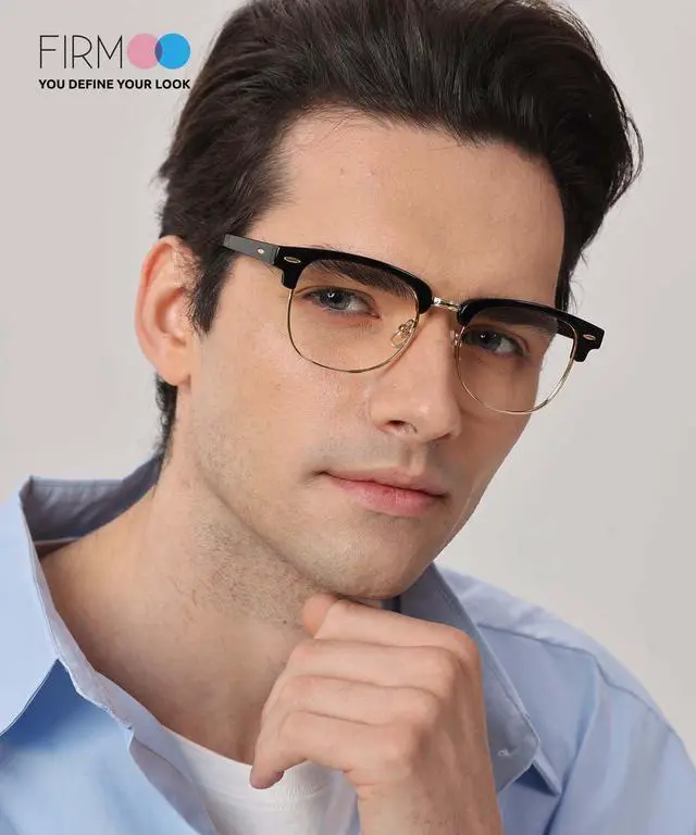 Alt view image 3 of 5 - Firmoo Browline Blue Light Blocking Glasses for Women/Men, Stylish Computer & Phone Eyewear Anti Eyestrain