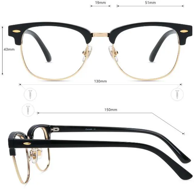 Alt view image 5 of 5 - Firmoo Browline Blue Light Blocking Glasses for Women/Men, Stylish Computer & Phone Eyewear Anti Eyestrain