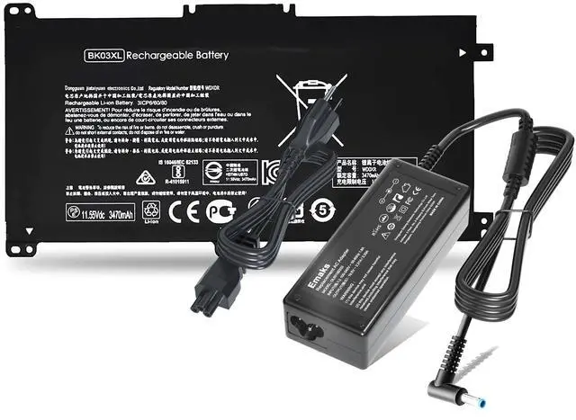 Main image of BK03XL Battery and 65W Charger for HP Pavilion X360 14-BA000 14M-BA000:14m-ba011dx 14m-ba013dx 14m-ba015dx 14m-ba114dx 14-ba253cl 14-ba125cl 14-ba175nr 14-ba051cl 916366-421 916811-855 HSTNN-LB7S